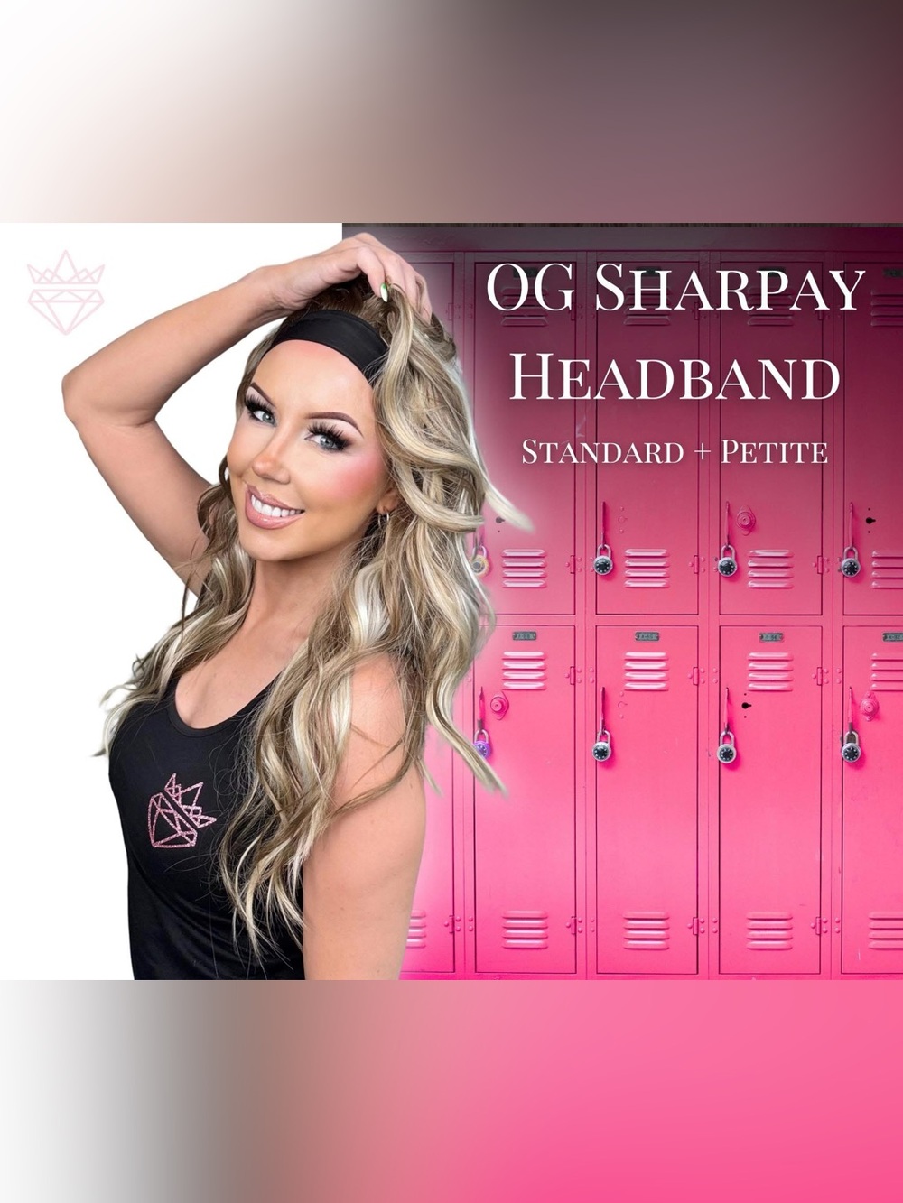 OG Sharpay Headband Wig in Blonde Blend with Dark Roots (hole in HB)